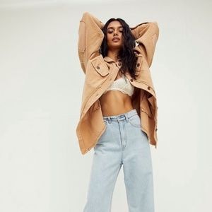 Free People Ruby Jacket oversized shacket color is Farther Shores